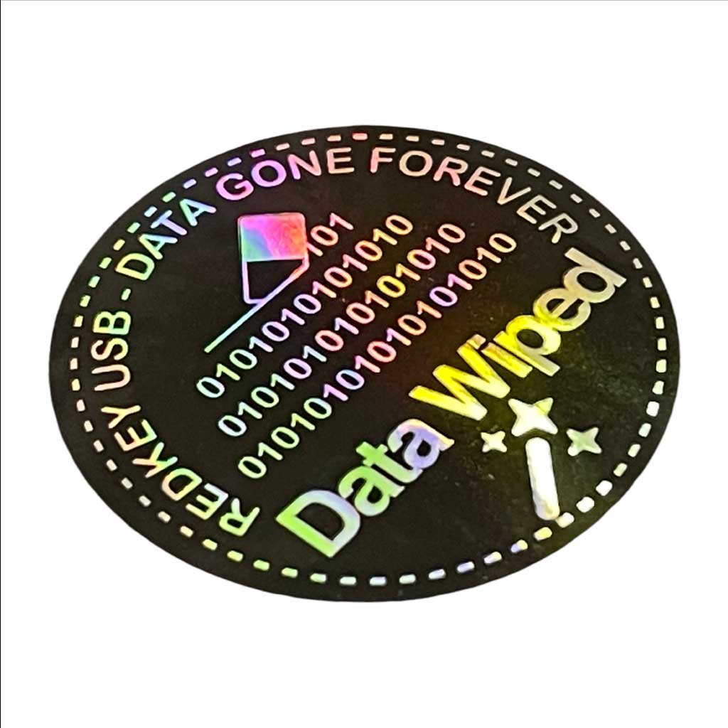Data Wiped Stickers x1000 - Visual Proof of Secure Data Erasure ...