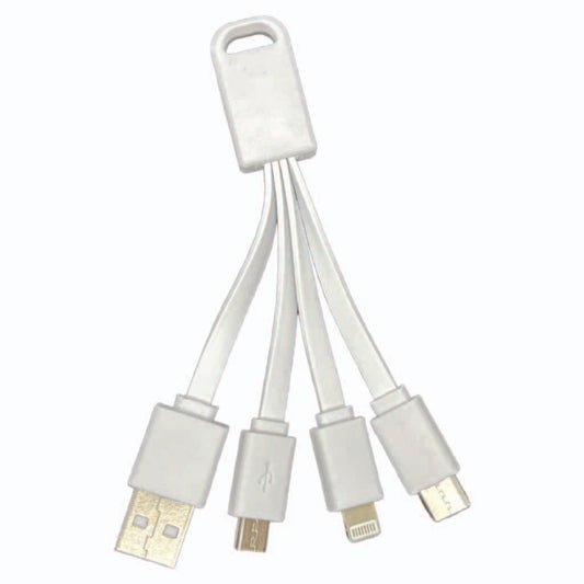 Smartphone 4-in-1 Data Cable: black cable with all four connectors displayed
