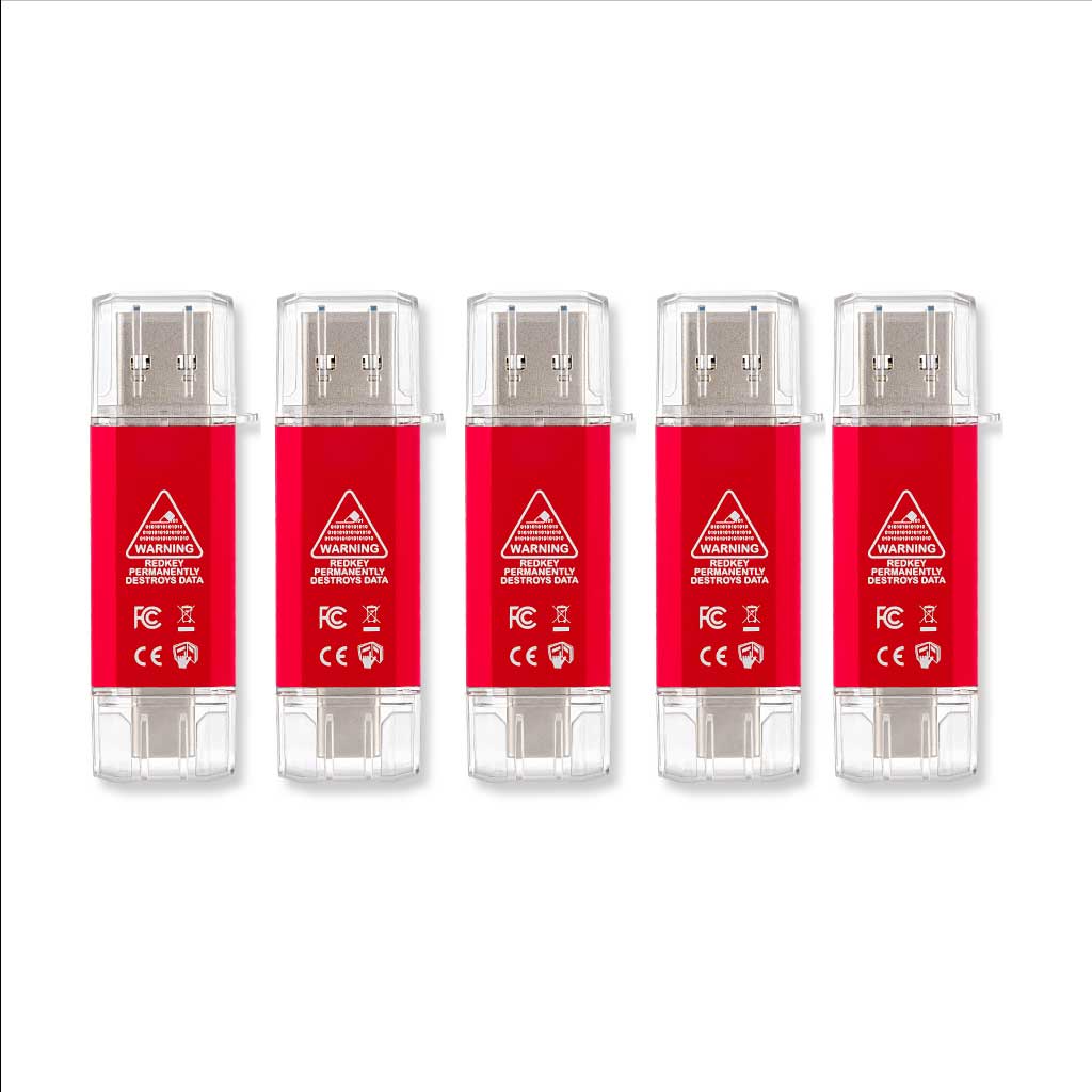 Redkey USB Ultimate 5-Pack: five devices shown together