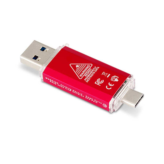Redkey USB Ultimate angled rear view with both USB connectors exposed