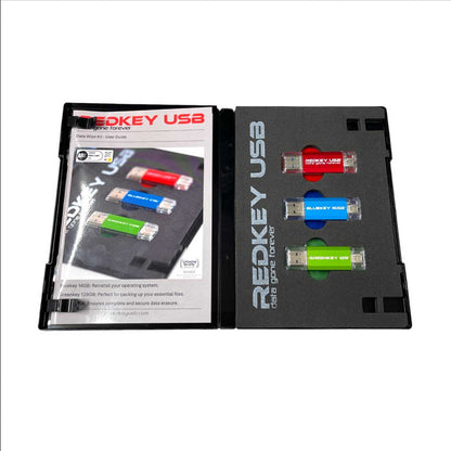 Redkey USB Ultimate Data Wipe Kit: protective case, guide and three USB tools